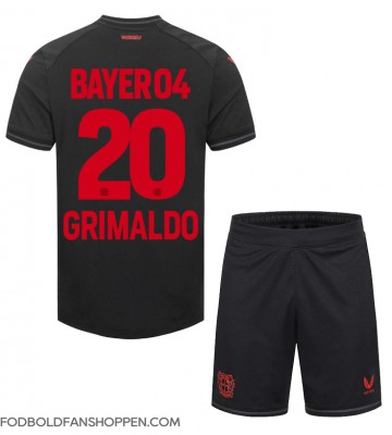 Bayer Leverkusen Alejandro Grimaldo #20 Hjemmebanetrøje Børn 2023-24 Kortærmet (+ Korte bukser)